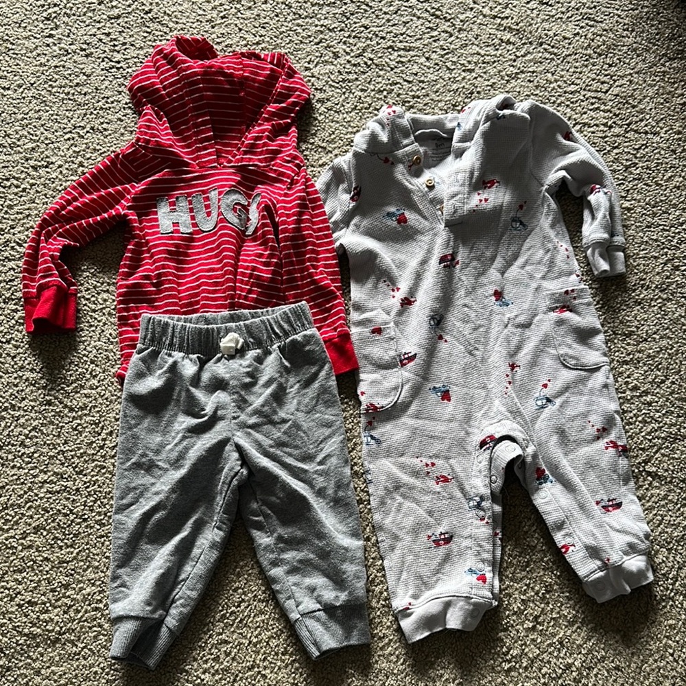 Carter's Red and Gray Kids Matching Set